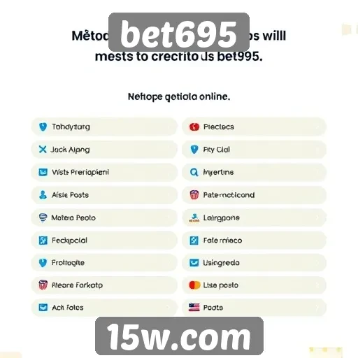 Métodos de pagamento aceitos no bet695